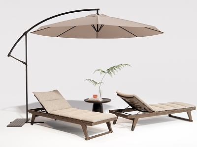 Outdoor Recliner Beach Chair Outdoor Chair Sun Umbrella model