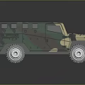 Military Off Road Vehicle With Camouflage Paint And Sturdy Body Design