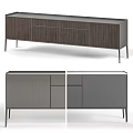 Modern Storage Cabinet With Sleek Design Wooden Panels And Metal Legs