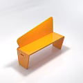 Orange Modern Outdoor Chair With Minimalist Design And Sleek Structure