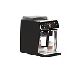 Black Automatic Coffee Machine Modern Kitchen Appliance With Milk Frother And Digital Panel