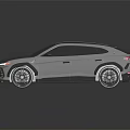 Modern Luxury Silver Sports SUV With Sleek Aerodynamic Body Sporty Wheels And Rear Spoiler