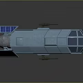 Futuristic Spacecraft Model Featuring Blue Solar Panels Silver Body Windows And Red Star Logo