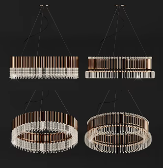 Modern Crystal Chandelier Metal Crystal Chandelier Combination 3d model