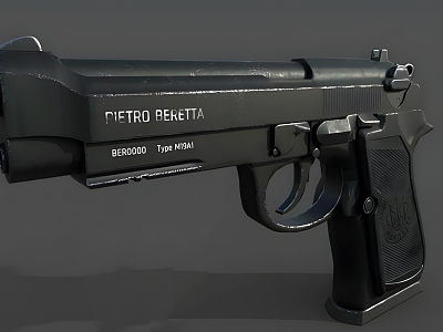 The modern pistol. 3d model