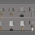Table lamp combination 3d model