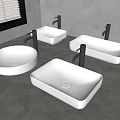 Modern Wash-washing Table Basin Wash-washing Table Basin Round Table Basin Wash-washing Table 3d model