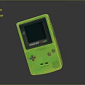 Green Game Boy Color Handheld Gaming Console With Screen Display And Buttons