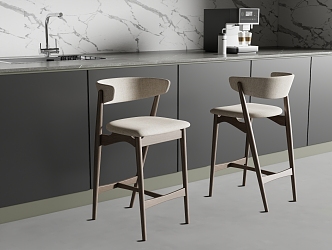 Modern Bar Chair Bar Stool High Stool 3d model