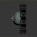 Industrial Mechanical Equipment Featuring Circular Design Metal Spokes And Central Green Component