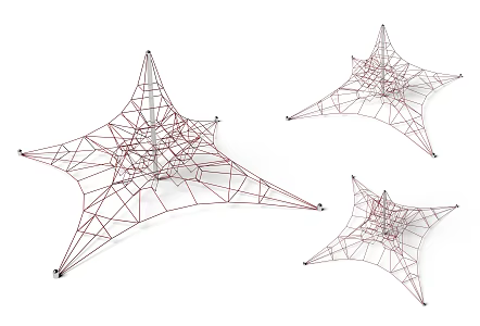 Net rope climbing to expand amusement park children's park amusement park amusement sketch 3d model
