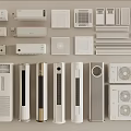 Diverse Air Conditioners and Fans Different Types and Modern Designs for Home Cooling Solutions