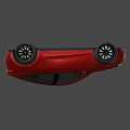 Red Modern Car With Sleek Body Black Wheels And Front Design Features