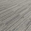 Gray Square Carpet With Soft Striped Geometric Texture For Modern Home
