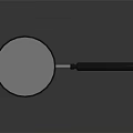 Handheld Magnifying Glass With Black Handle And Blue Lens For Close Viewing