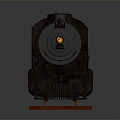 industrial LOFT train vintage train steam train locomotive head steam car 3d model