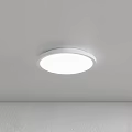 Modern Round White Flush Mount Ceiling Light With LED Illumination For Indoor Spaces