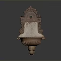 Vintage Carved Metal Basin For Washing Fresh Vegetables And Fruits