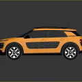 Yellow SUV Car With Black Roof Rack Alloy Wheels And Modern Design