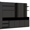 Modern File Cabinet Design With Illuminated Shelves Vertical Strips And Drawers