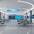 Modern classroom science and technology classroom 3d model