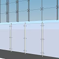 Modern Sideboard With Transparent Glass Doors And Multiple Storage Shelves