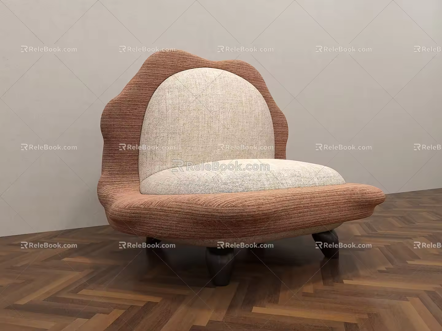 Modern Single Sofa Casual Sofa Fabric Sofa Living Room Bedroom Reception Sofa Lazy Sofa 3d model