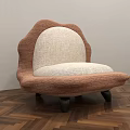 Modern Single Sofa Casual Sofa Fabric Sofa Living Room Bedroom Reception Sofa Lazy Sofa 3d model