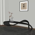 Modern stool bench 3d model