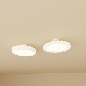 French Cream Style Bedroom Ceiling Lamp Simple Minimalist Atmosphere Master Bedroom Study Dining Room Lamp 3d model