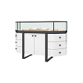 Elegant Modern Jewelry Display Cabinet With Glass Showcase Drawers And Cabinets