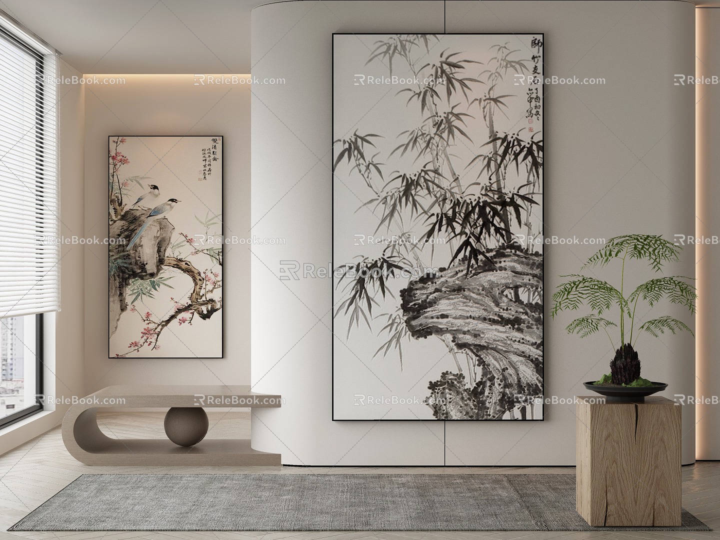 New Chinese Decorative Painting 3d model