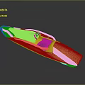 Sleek Yellow Single Kayak Design With Comfortable Black Seat And Handles
