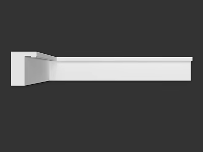 White Modern Decorative Architectural Component With Sleek Simple Structure For Interior Decoration 3d model