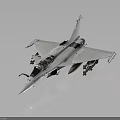 Modern Fighter Jet with Gray Body Transparent Cockpit Wings and Armaments on Dark Background