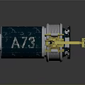 Aerospace Cylindrical Module Equipped With Yellow Mechanical Arm For Space Exploration