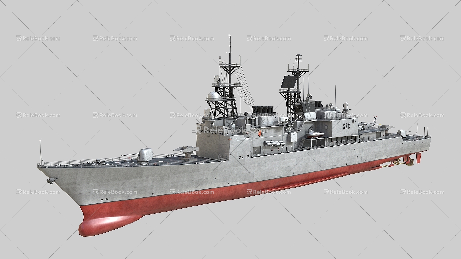 imaginary enemy PBR keelung class missile destroyer american kidd class missile destroyer 3d model