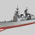 imaginary enemy PBR keelung class missile destroyer american kidd class missile destroyer 3d model