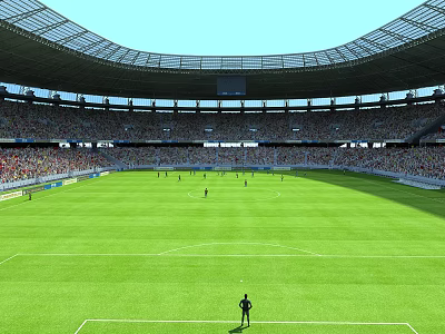 Modern Stadium Football Stadium Match Scene 3d model