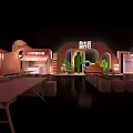 Modern Liquor and Tobacco Store Interior With Well Arranged Wine Racks And Cigarette Displays