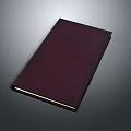 Elegant Dark Red Notebook with Intricate Pattern Design on Leather Cover
