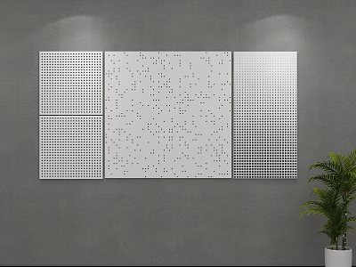 Perforated aluminum plate aluminum wall plate stainless steel plate Perforated gradient aluminum plate aluminum gusset plate exterior wall plate transparent plate 3d model