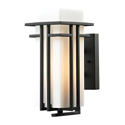 Modern Geometric Wall Lamp With Black Metal Frame And White Lampshade 3d model
