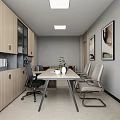 Hospital Outpatient Modern Nurse Station With Reception Desk And Clock