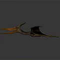 Pterosaur With Outstretched Wings Long Beak And Detailed Body Structure