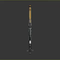 Futuristic Sci Fi Weapon Gun With Orange Black Accents And Scope Design
