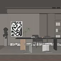 Modern Study Simple Study 3d model