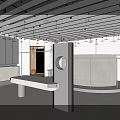 DAMIXS Modern Clothing Store Interior With Glass Windows Mannequins Display Counters And Display Areas