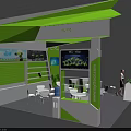 NYLEC Hardware Tools Exhibition Booth With Display Area Tables Chairs And Screen