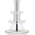 Elegant Multi Tiered Crystal Chandelier With Sparkling Decorations And Classic Design